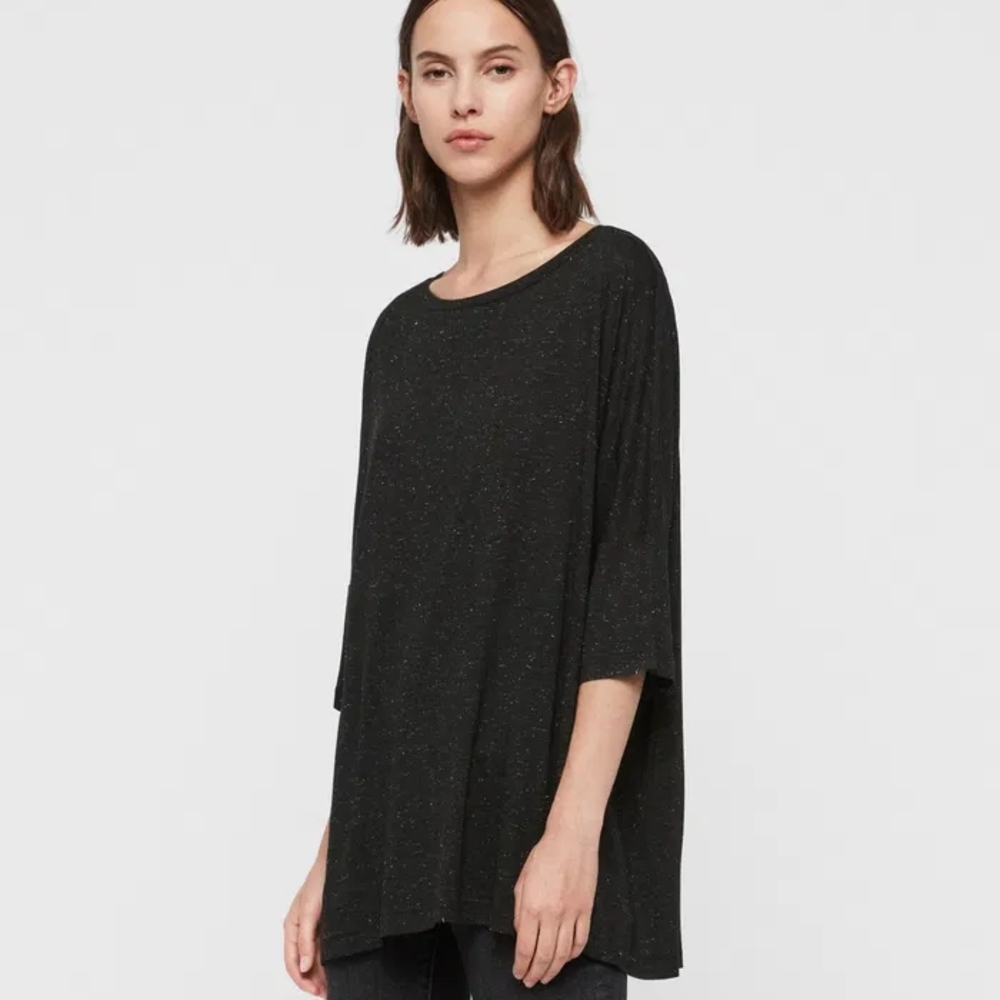 All Saints Pura Shimmer Tee ~ NWOT - Picture 4 of 13
